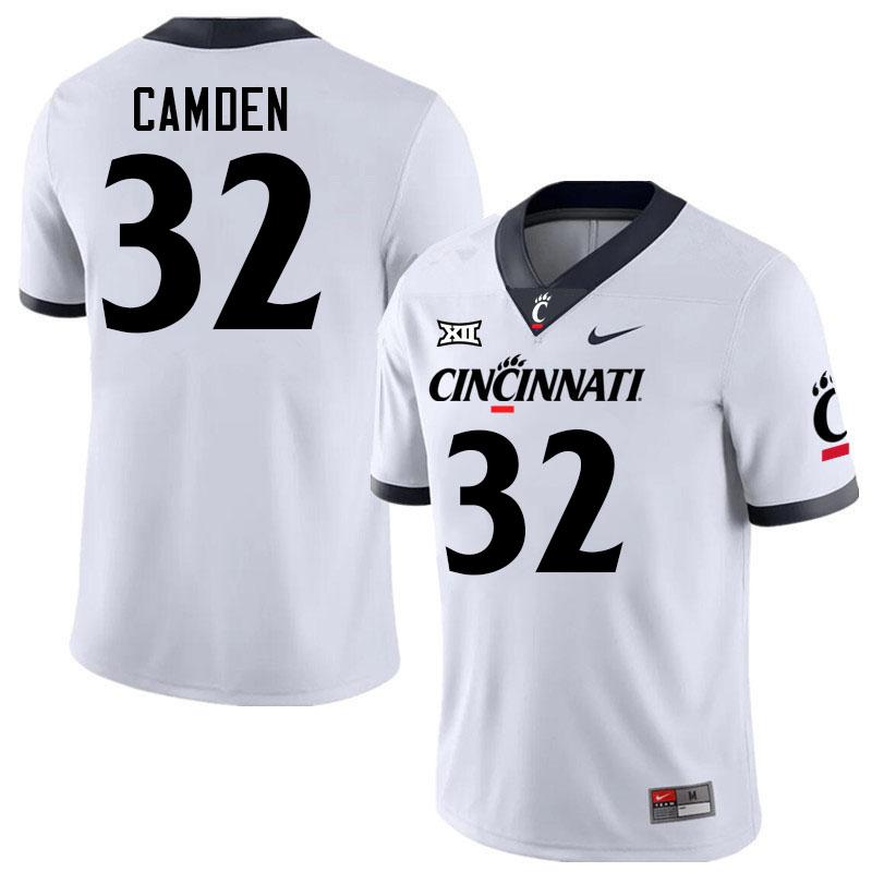 Cincinnati Bearcats #32 James Camden Big 12 Conference College Football Jerseys Stitched Sale-White